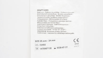 Intervascular 1478987138 3145/5 Getinge graft Sizer 05mm - 24mm
